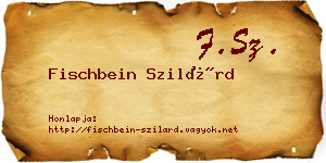 Fischbein Szilárd névjegykártya